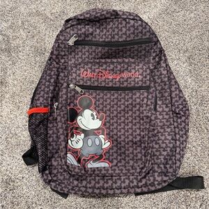 Disney Mickey Mouse Black and Red Backpack